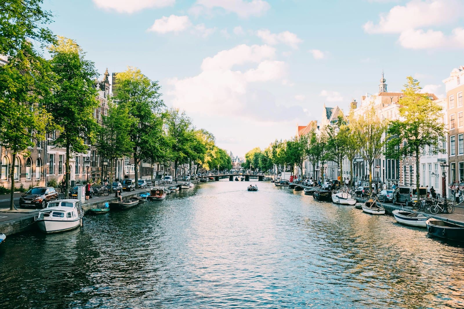 Running near canals in the Netherlands